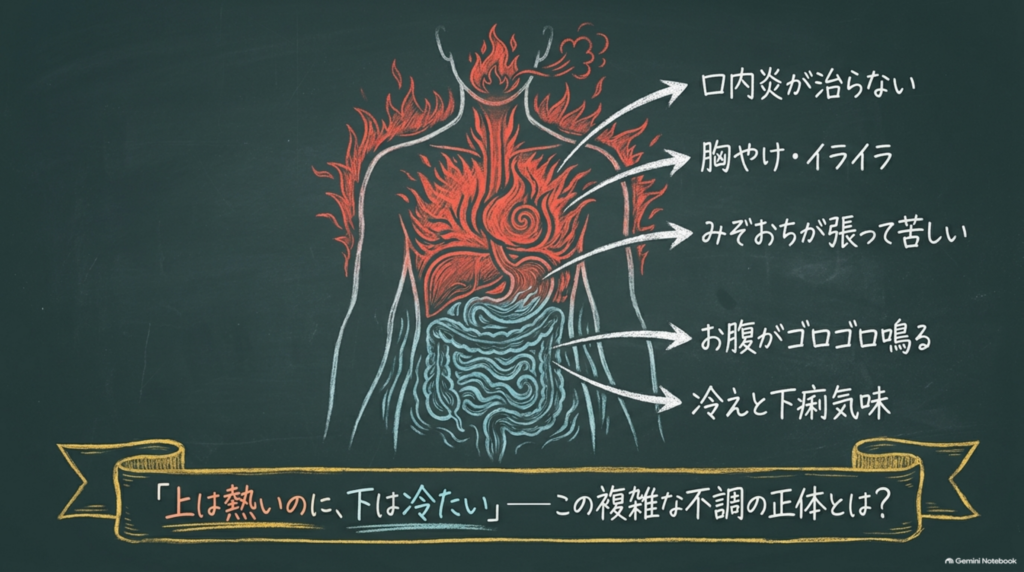 上は熱いのに下は冷たい、複雑な胃腸の不調の正体