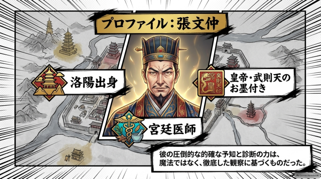 張文仲のプロファイル。洛陽出身・武則天のお墨付き・宮廷医師