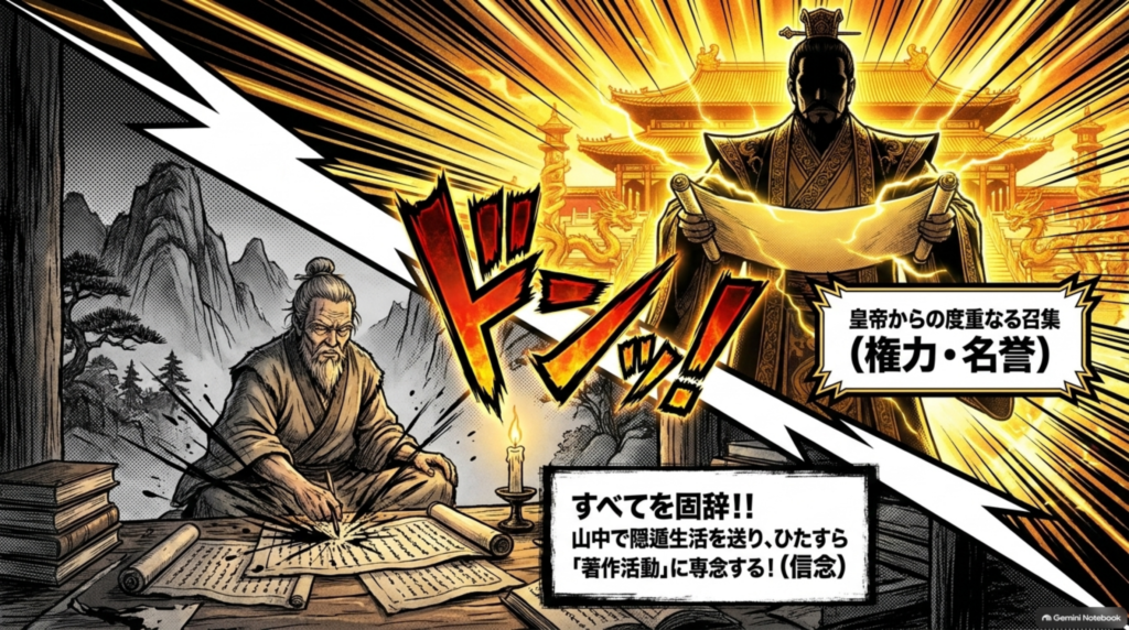 皇帝の召集を固辞し山中で著作に専念する孫思邈