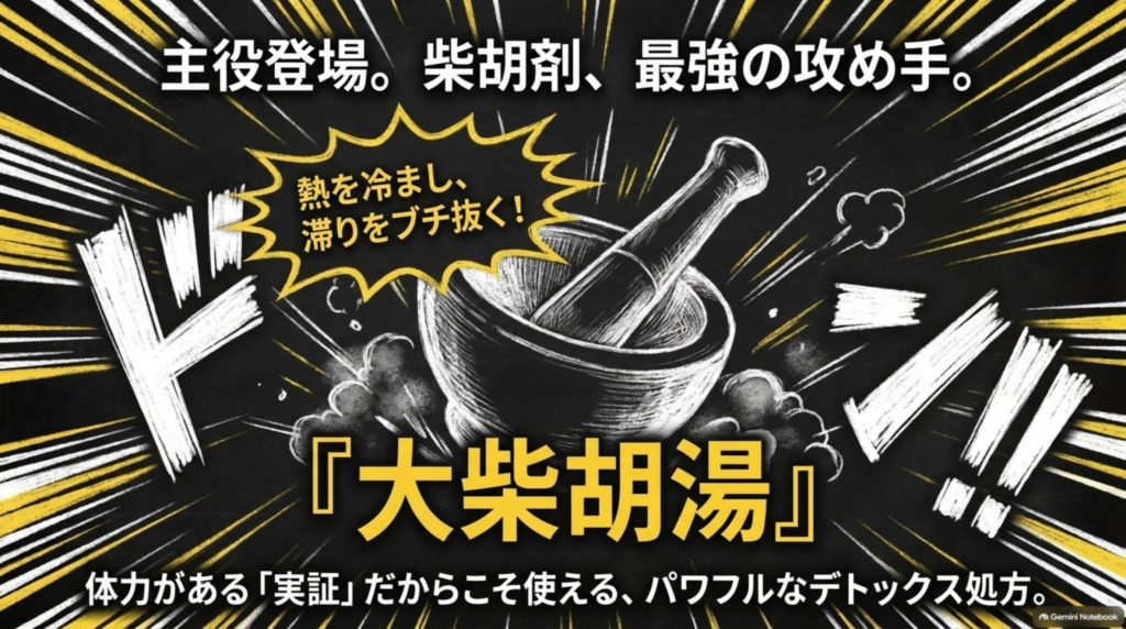 柴胡剤、最強の攻め手『大柴胡湯』。熱を冷まし、滞りを抜くパワフルな処方
