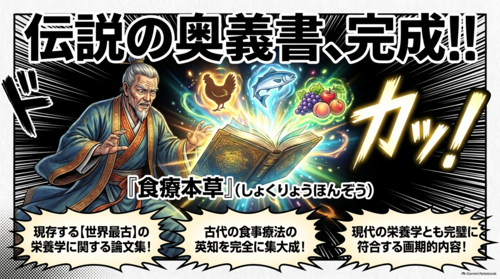 伝説の奥義書『食療本草(しょくりょうほんぞう)』の完成
