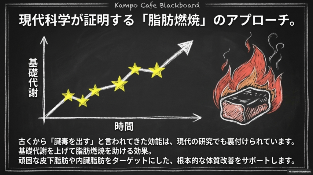 基礎代謝を上げて脂肪燃焼を助ける働きについての研究報告