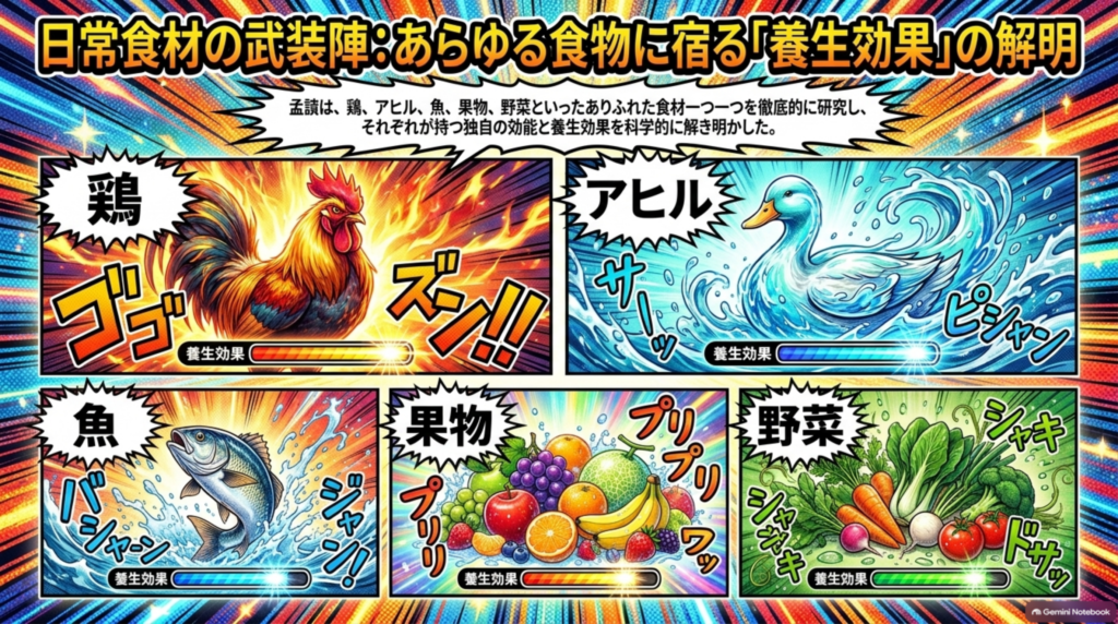 鶏・アヒル・魚・果物・野菜、あらゆる食物に宿る養生効果を解き明かす