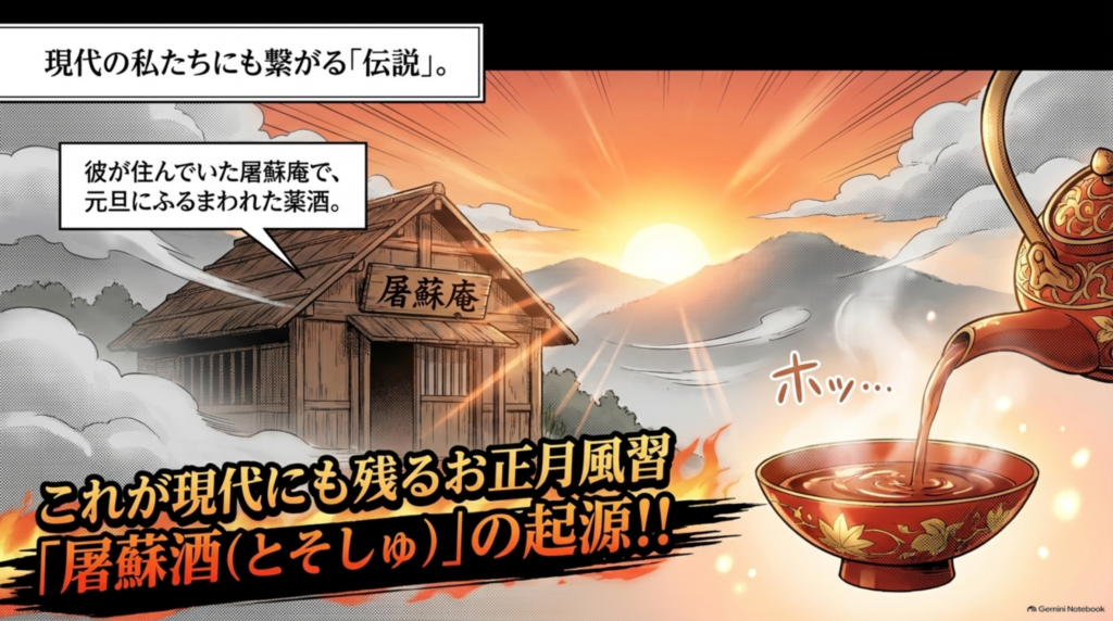 お正月の屠蘇酒の起源となった屠蘇庵
