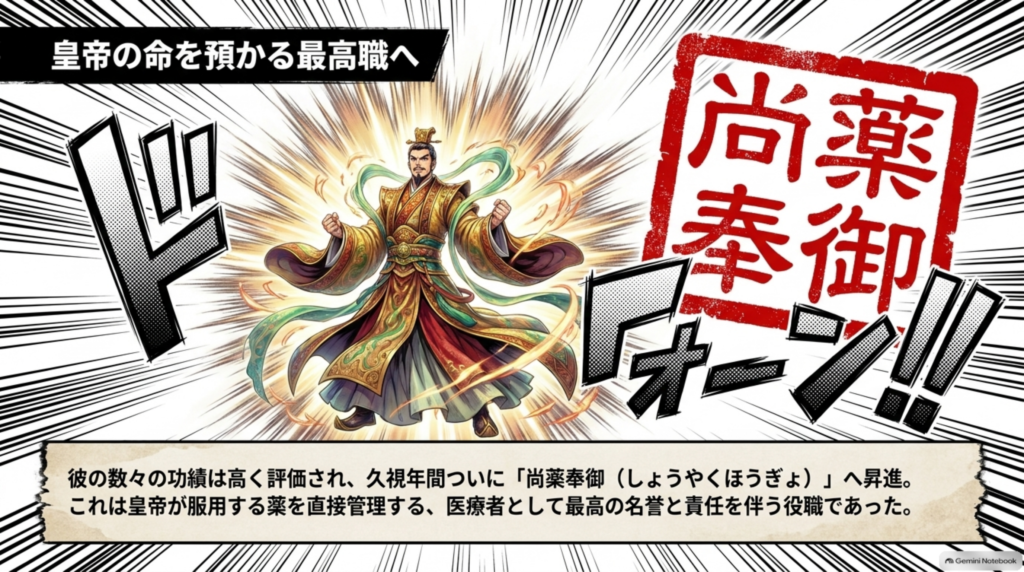 皇帝の命を預かる最高職、尚薬奉御へ