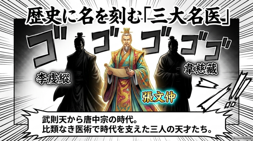 歴史に名を刻む「三大名医」