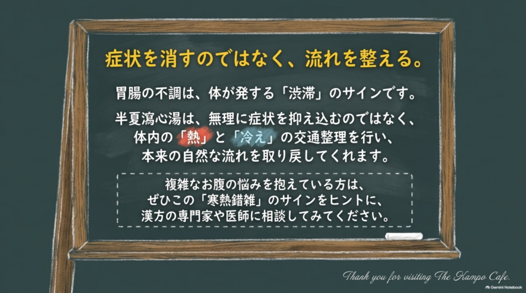 症状を消すのではなく、流れを整える