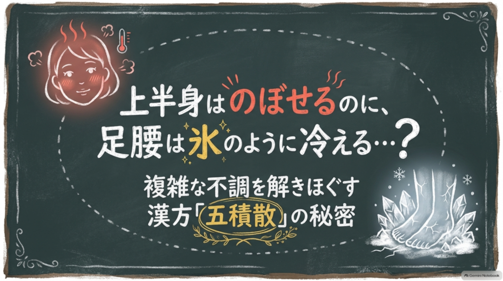 上半身はのぼせるのに足腰は氷のように冷える…?複雑な不調を解きほぐす漢方「五積散」の秘密