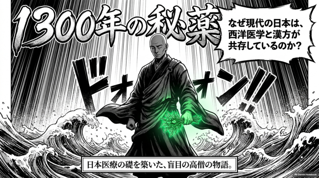1300年の秘薬。なぜ現代の日本は西洋医学と漢方が共存しているのか？日本医療の礎を築いた盲目の高僧の物語