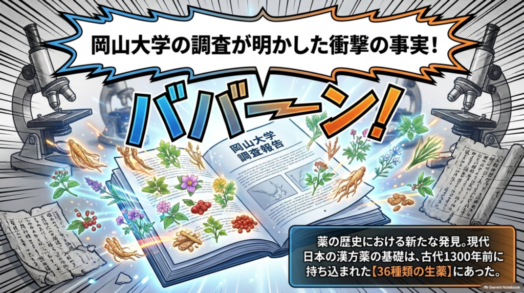 岡山大学の調査が明かした事実。現代日本の漢方薬の基礎は、古代1300年前に持ち込まれた36種類の生薬にあった