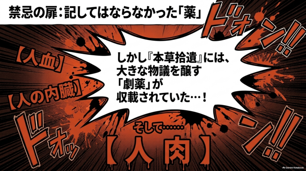 禁忌の扉:『本草拾遺』には人血・人の内臓、そして人肉という物議を醸す「劇薬」が収載されていた