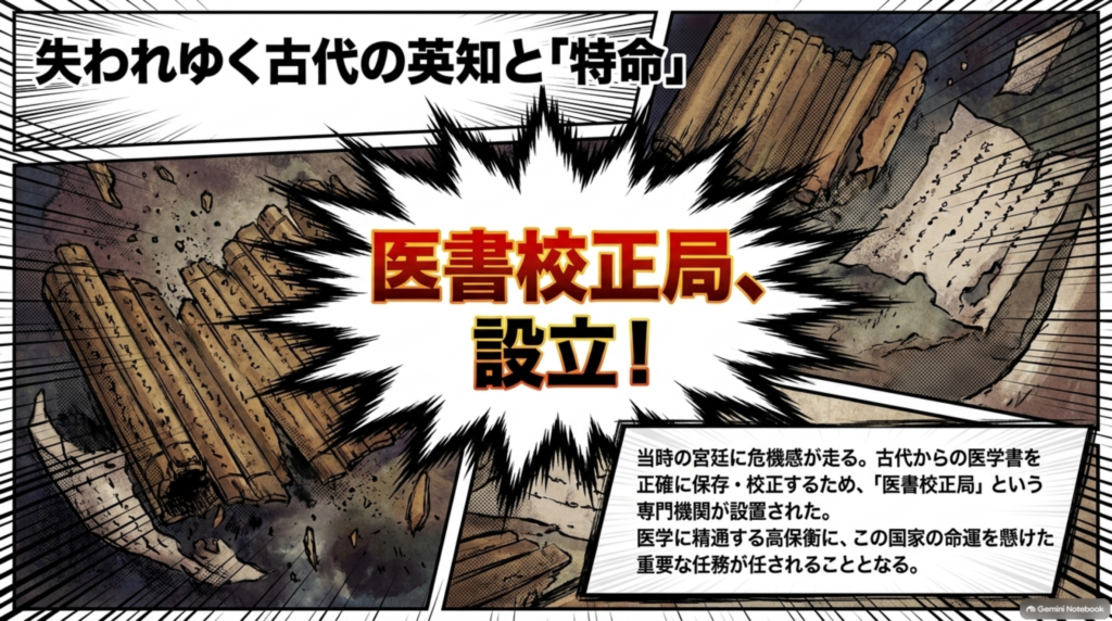 失われゆく古代の英知を守るため、宮廷に「医書校正局」が設置され、医学に精通する高保衡に重要な任務が任された