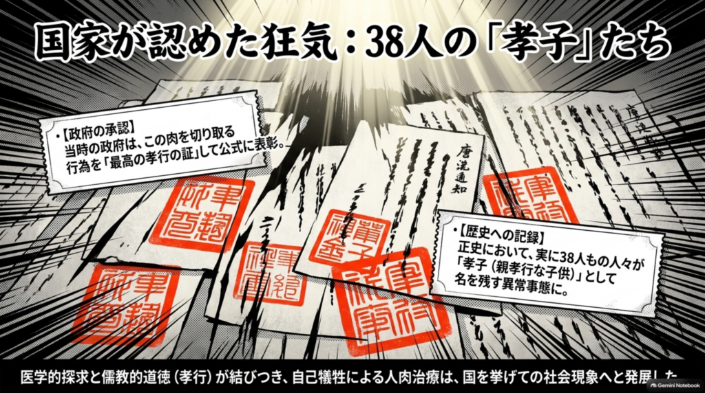 国家が認めた狂気:政府は肉を切り取る行為を孝行の証として表彰し、38人もの「孝子」が歴史に名を残した