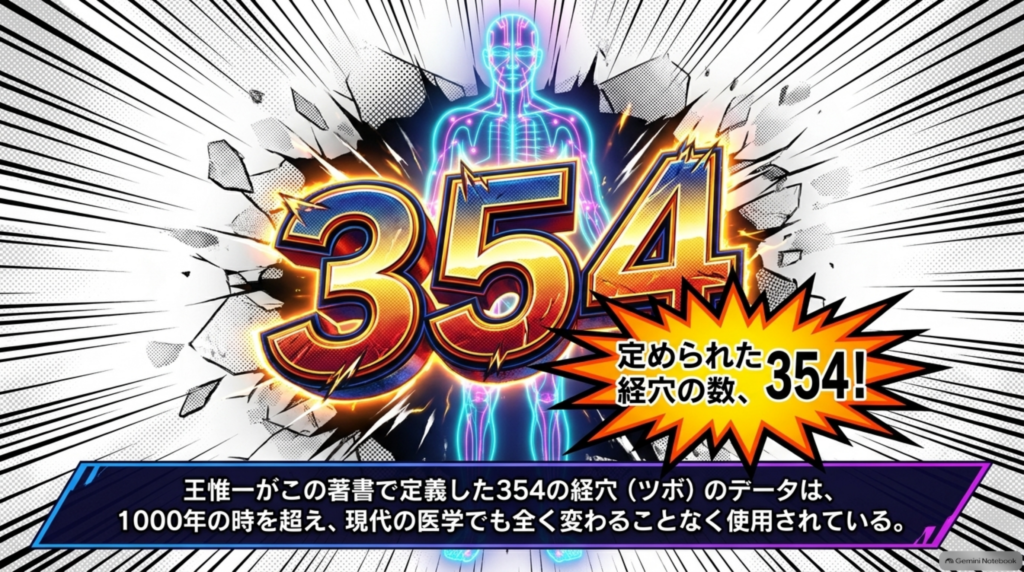 定められた経穴の数は354。王惟一が著書で定義した354の経穴（ツボ）は、今も変わることなく使われている