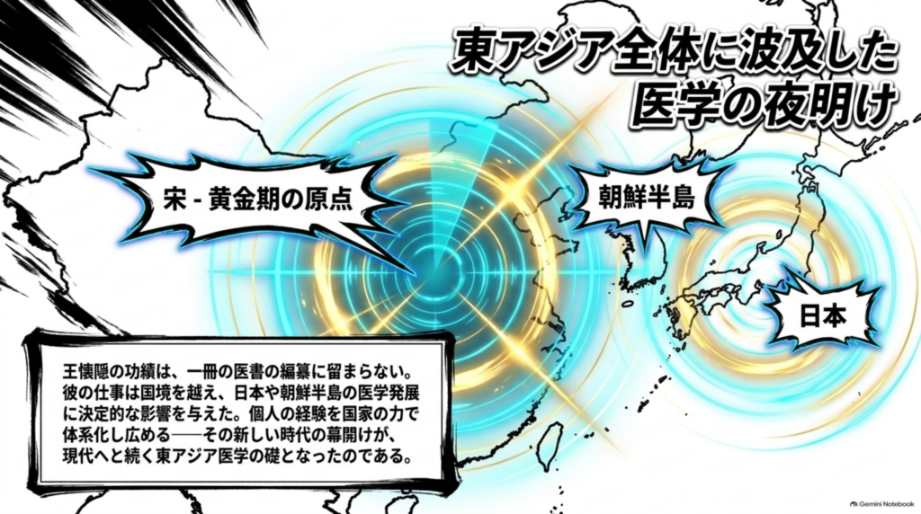 東アジア全体に波及した医学の夜明け。王懐隠の仕事は国境を越え、日本や朝鮮半島の医学発展に決定的な影響を与えた