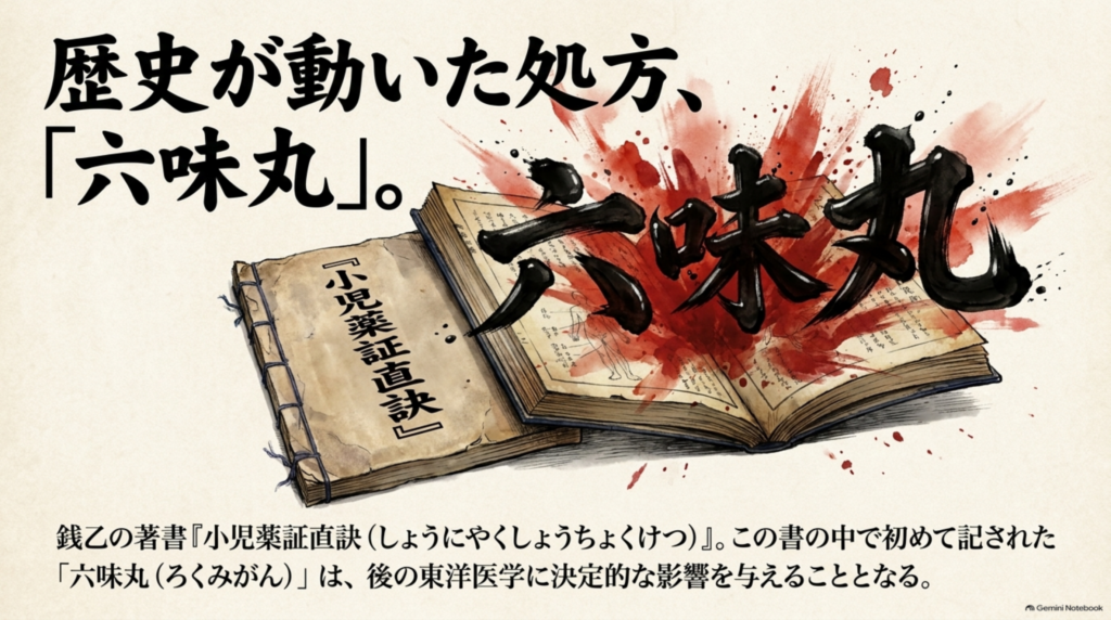 歴史が動いた処方「六味丸」。銭乙の著書『小児薬証直訣』の中で初めて記された六味丸は、後の東洋医学に決定的な影響を与えた
