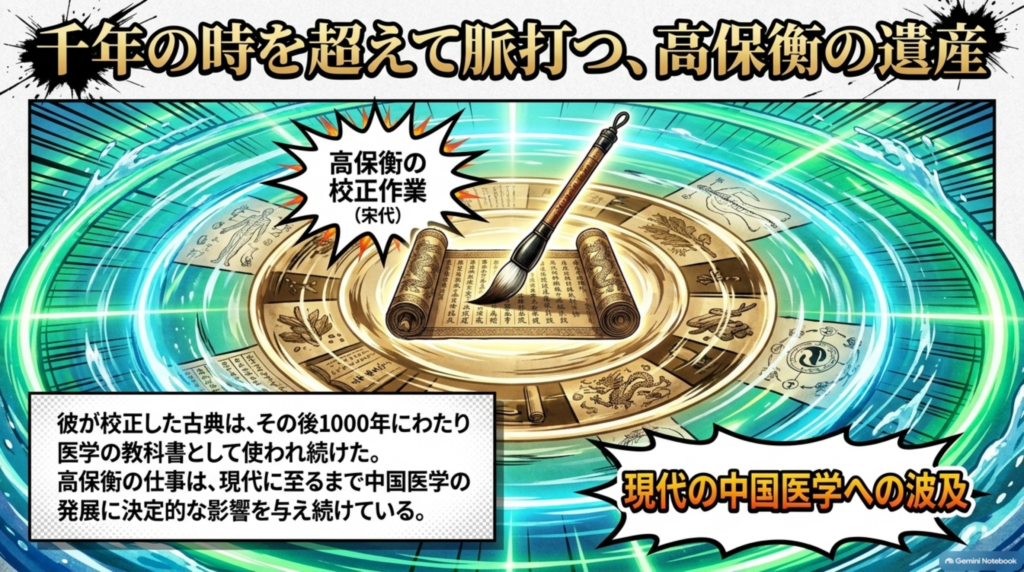 高保衡が校正した古典は、その後1000年にわたり医学の教科書として使われ続けた