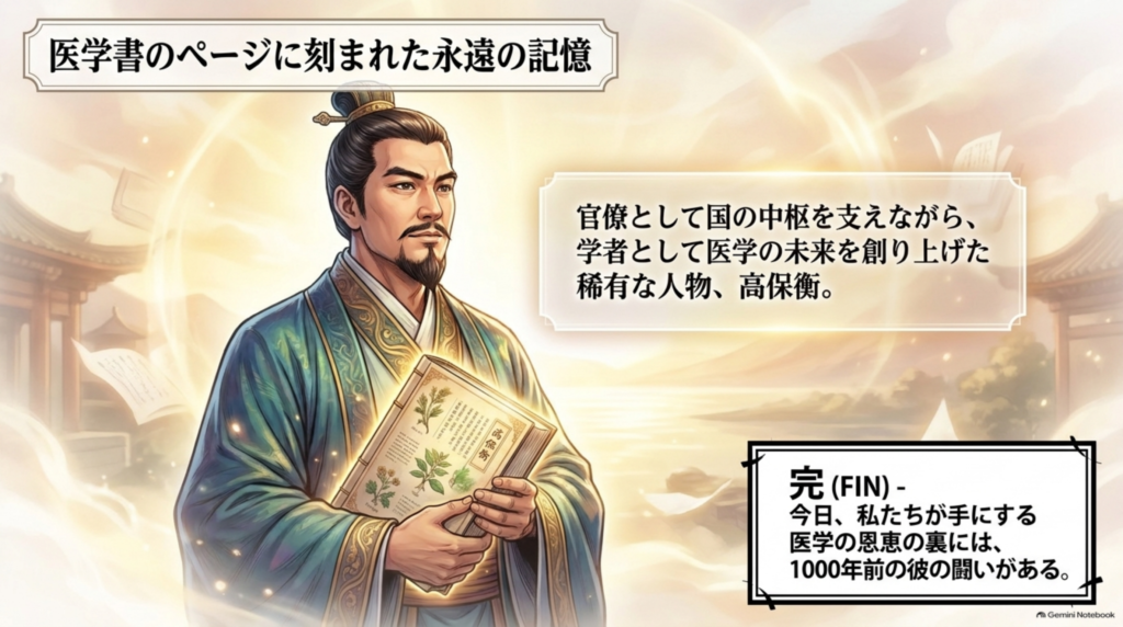 官僚として国の中枢を支えながら、学者として医学の未来を創り上げた稀有な人物、高保衡