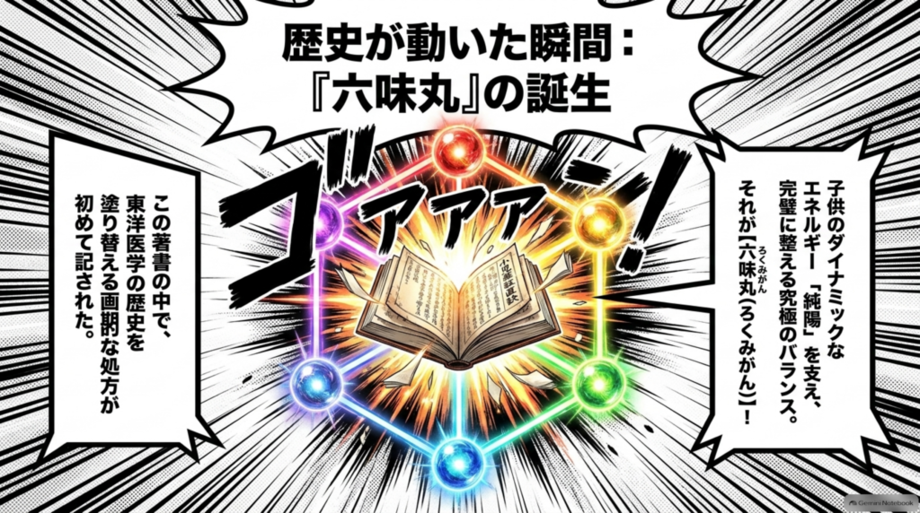 歴史が動いた瞬間、六味丸の誕生。子どもの「純陽」を支え、体のバランスを整える処方として初めて記された