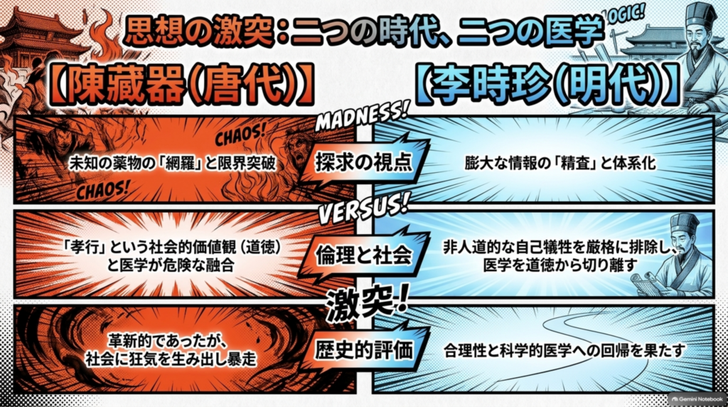 思想の激突:陳藏器(唐代)と李時珍(明代)、探求の視点・倫理と社会・歴史的評価の比較