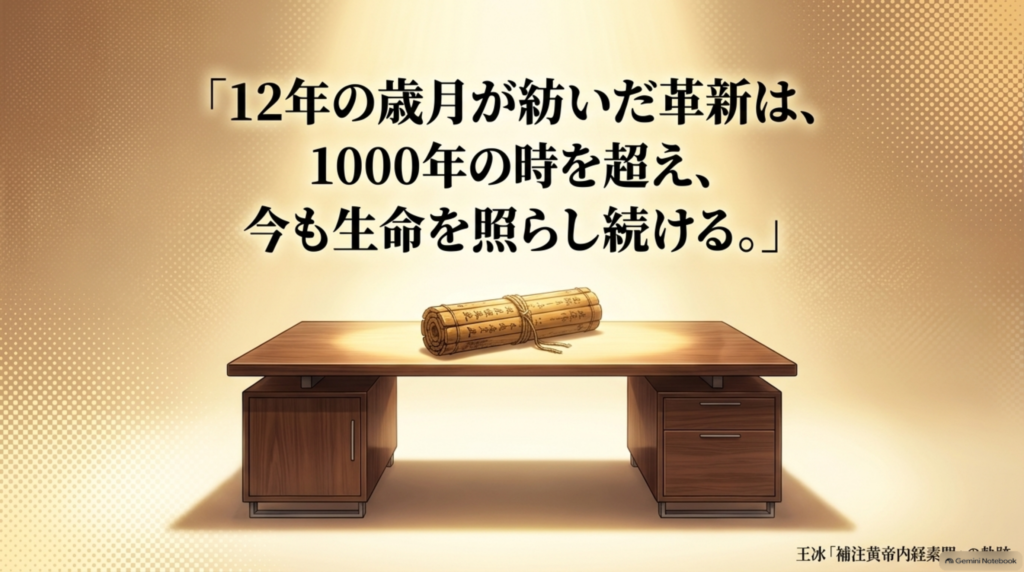 12年の歳月が紡いだ革新は、1000年の時を超え、今も生命を照らし続ける。王冰『補注黄帝内経素問』の軌跡