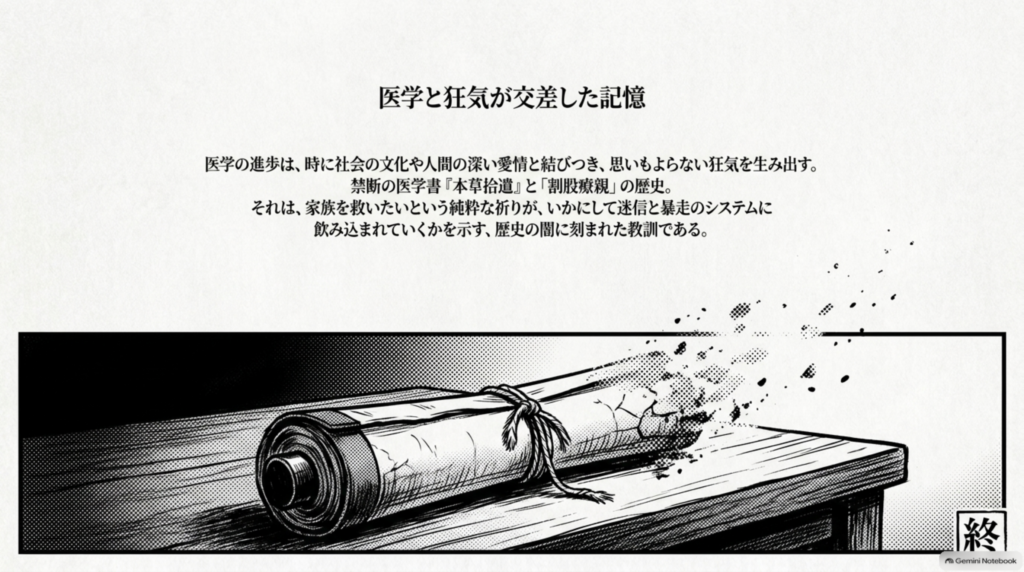 医学と狂気が交差した記憶。禁断の医書『本草拾遺』と割股療親の歴史が示す教訓