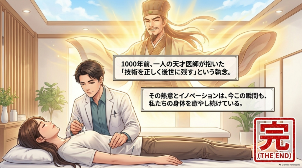 1000年前、一人の天才医師が抱いた「技術を正しく後世に残す」という執念。その熱意は今も私たちの身体を癒やし続けている