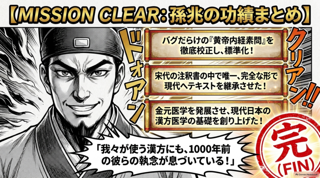 孫兆の功績まとめ。『黄帝内経素問』を徹底校正して標準化し、宋代の注釈書で唯一完全な形で現代へ継承させた