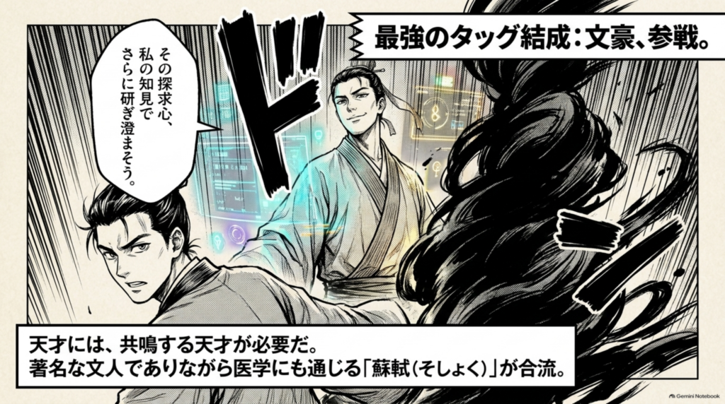 最強のタッグ結成、文豪参戦。医学にも通じる著名な文人・蘇軾（そしょく）が合流