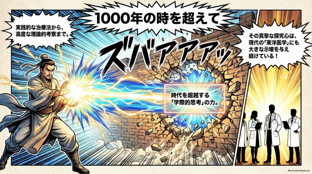 1000年の時を超えて。実践的な治療法から高度な理論的考察まで、その真摯な探究心は現代の東洋医学にも示唆を与え続ける